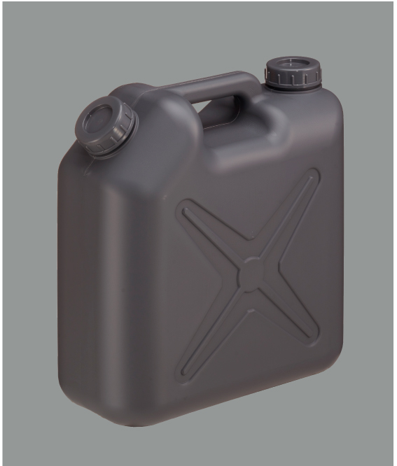 扁平缶両口20ℓ カラー容器（ノズルなし） ブラック（BK） | 瑞穂化成工業株式会社